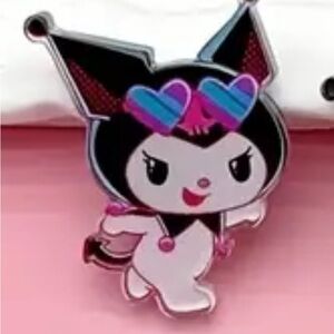 New. Kuromi Acrylic Pin ( glasses ) #106